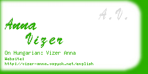 anna vizer business card